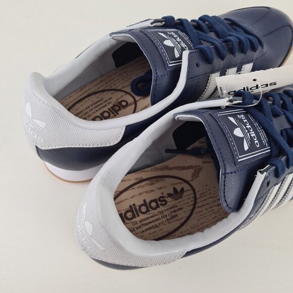 adidas Originals SAMOA Blue Grey Mens Shoes Leather Sneakers - Picture 6 of 11